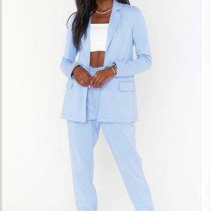 Baby blue show me your mumu blazer new with tags